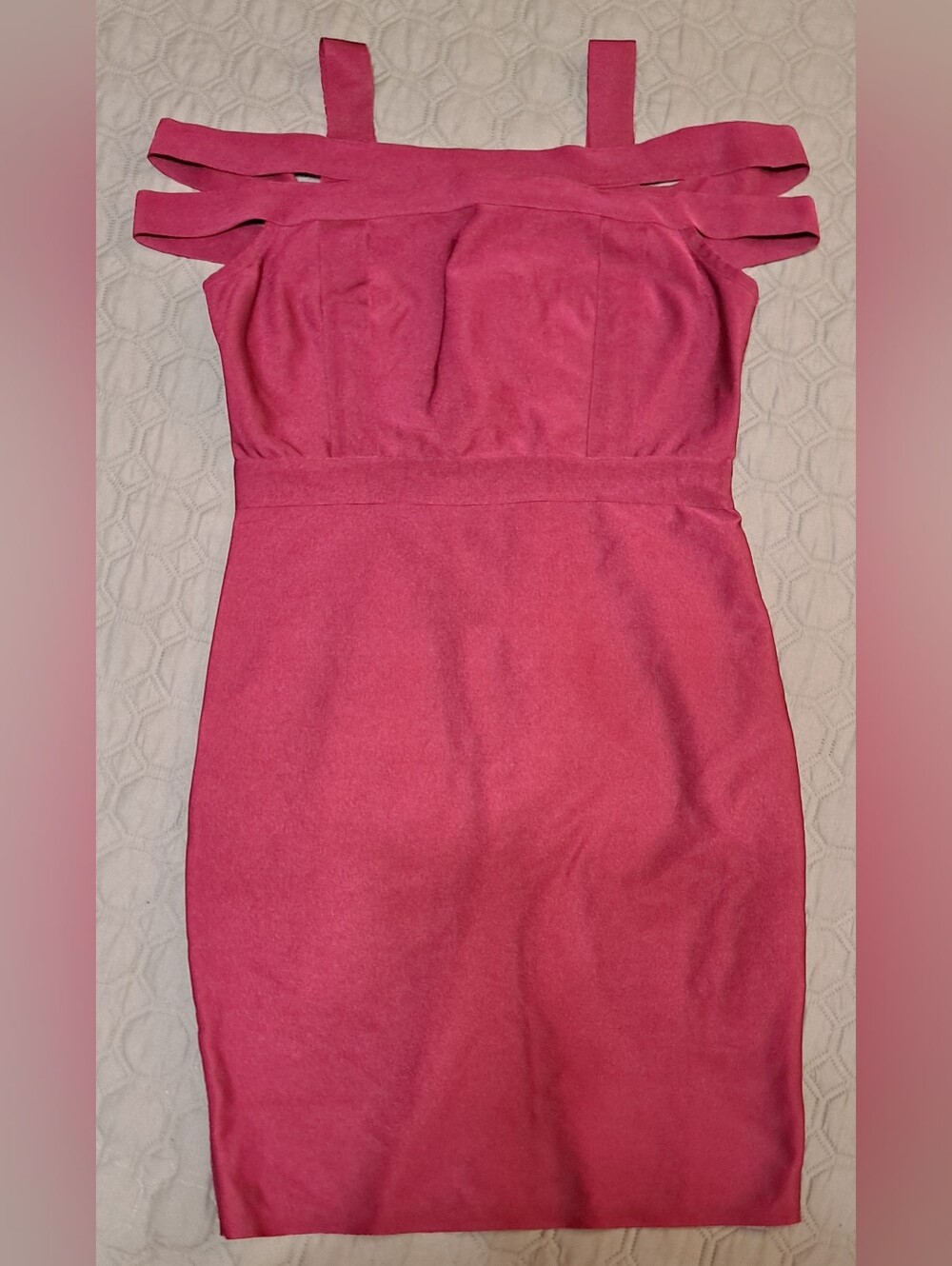 Fashion Nova Fuchsia Strappy Sheath Dress Size 1X